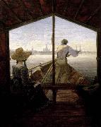 Carl Gustav Carus A Gondola on the Elbe near Dresden oil